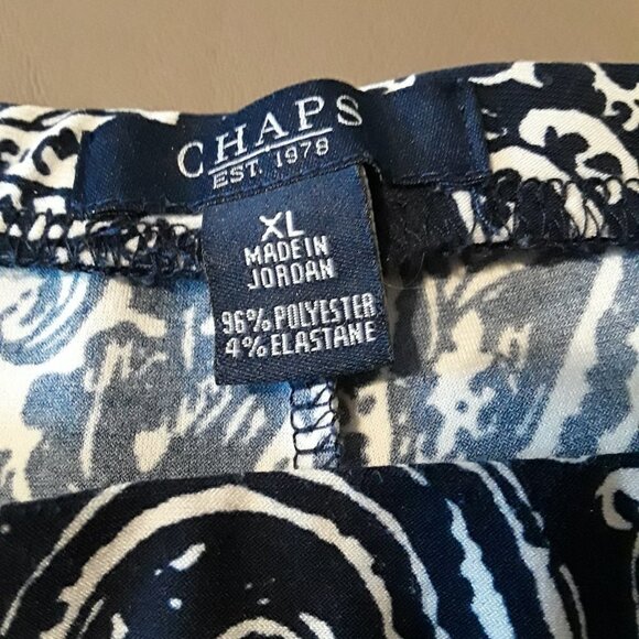 Chaps Ocean Wave Print Swing Skirt Size XL - Picture 5 of 8